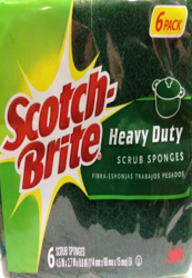 Scrub Sponges Heavy Duty 4.4" x 2.6 " 6ct nq